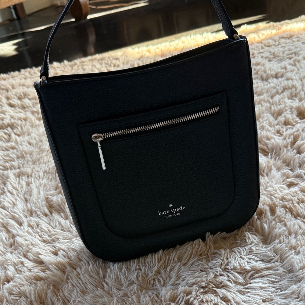 Kate Spade Black Pebbled Leather Shoulder Bag